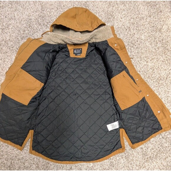 Carhartt Womens Loose Fit Weathered Washed Duck Coat Brown Size Medium NEW - Picture 8 of 14